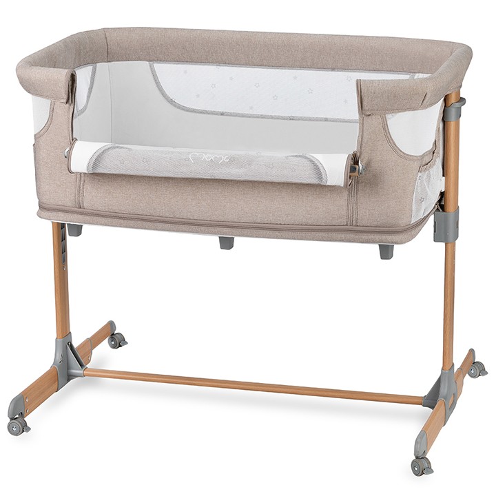 MoMi SMART BED łóżeczko dostawne 4w1 BEŻOWE