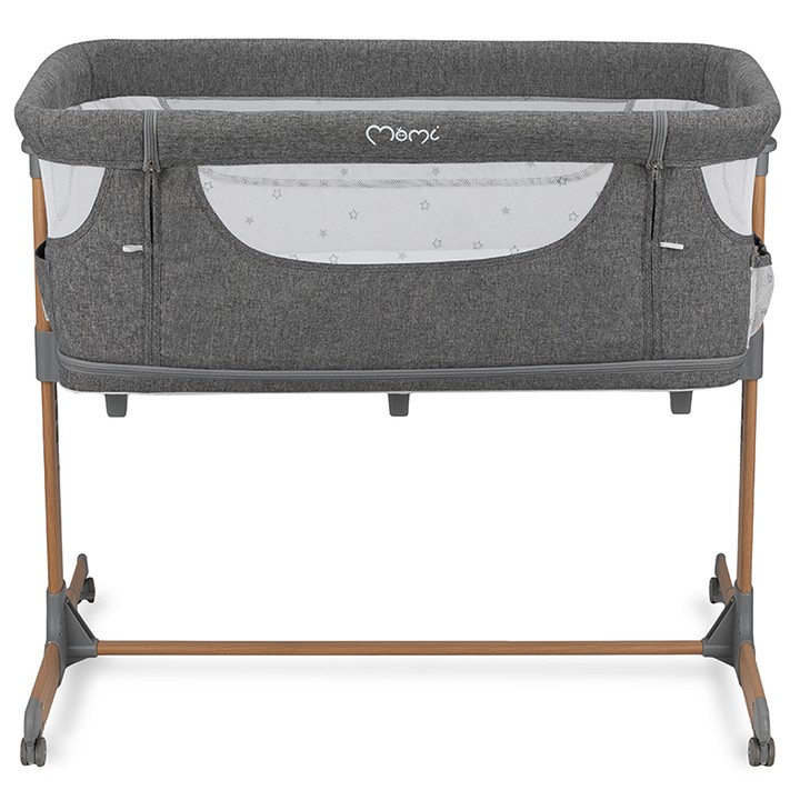 MoMi SMART BED łóżeczko dostawne 4w1 SZARE