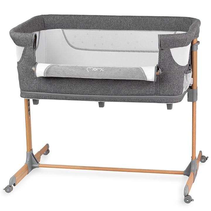 MoMi SMART BED łóżeczko dostawne 4w1 SZARE