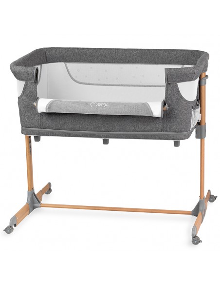 MoMi SMART BED łóżeczko dostawne 4w1 SZARE
