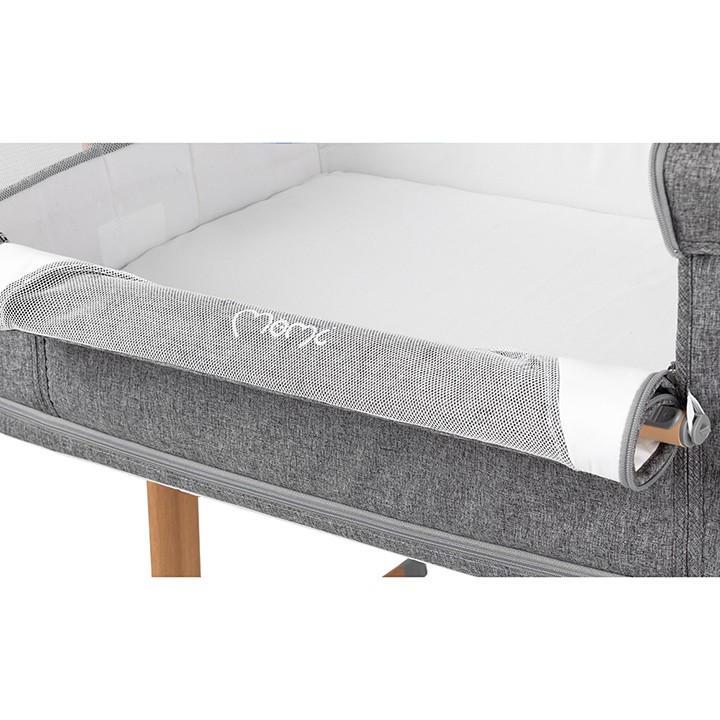 MoMi SMART BED łóżeczko dostawne 4w1 SZARE