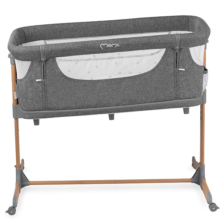 MoMi SMART BED łóżeczko dostawne 4w1 SZARE