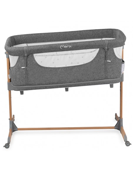MoMi SMART BED łóżeczko dostawne 4w1 SZARE