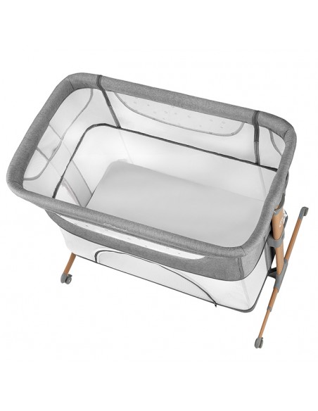 MoMi SMART BED łóżeczko dostawne 4w1 SZARE