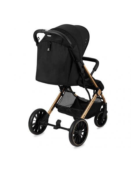 MoMi ESTELLE DAKAR  wózek spacerowy z kompletem akcesoriów w zestawie! CZARNO-ZŁOTY