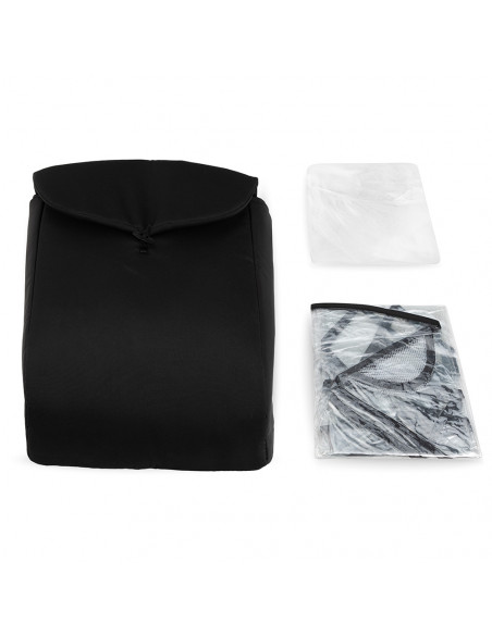 MoMi ESTELLE DAKAR  wózek spacerowy z kompletem akcesoriów w zestawie! CZARNO-ZŁOTY