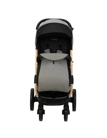 MoMi ESTELLE DAKAR wózek spacerowy z kompletem akcesoriów w zestawie! SZARO-ZŁOTY