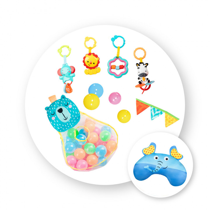 MoMi MULTI 2w1  kolorowa mata edukacyjna, basen...