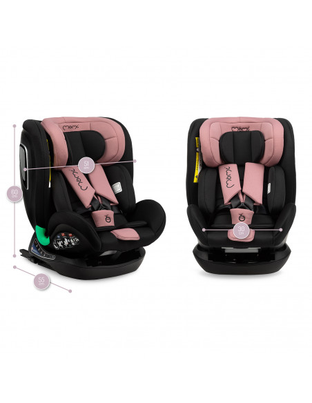 MoMi URSO fotelik samochodowy od 40 do 150cm RÓŻOWY