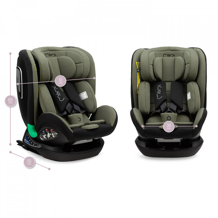 MoMi URSO fotelik samochodowy od 40 do 150cm KHAKI