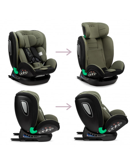 MoMi URSO fotelik samochodowy od 40 do 150cm KHAKI