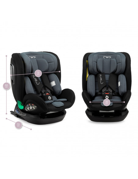 MoMi URSO fotelik samochodowy od 40 do 150cm SZARY