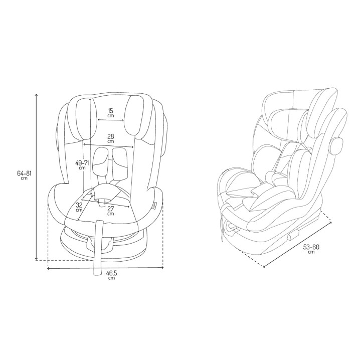 MoMi EMI Car Seat 40–150 cm