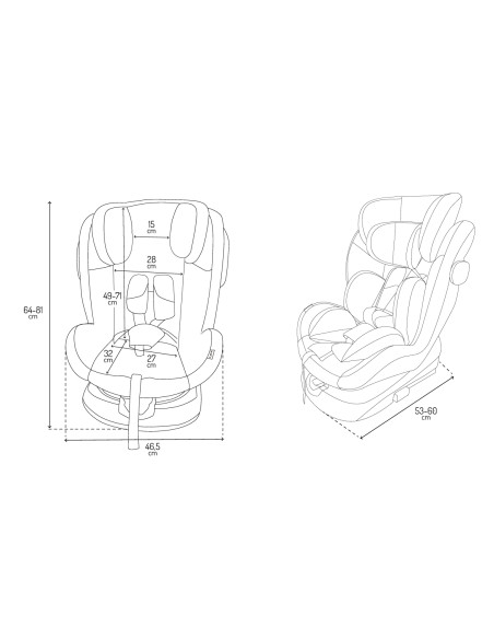 Kinder-Autositz MoMi EMI von 40 bis 150 cm