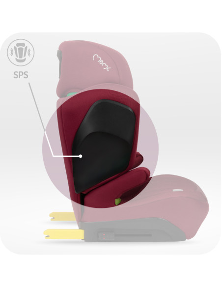 Autositz MoMi MEI von 100 bis 150 cm ROT