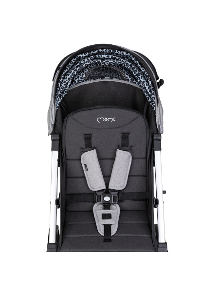 Wózek spacerowy MoMi ESTELLE PLUS LIGHT LEOPARD SZARY