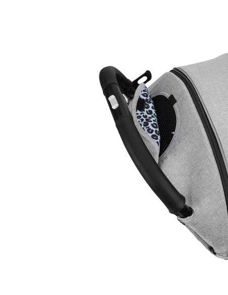 Wózek spacerowy MoMi ESTELLE PLUS LIGHT LEOPARD SZARY