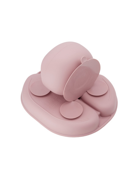 MoMi AMI Silikon-Geschirrset für Kinder ROSA