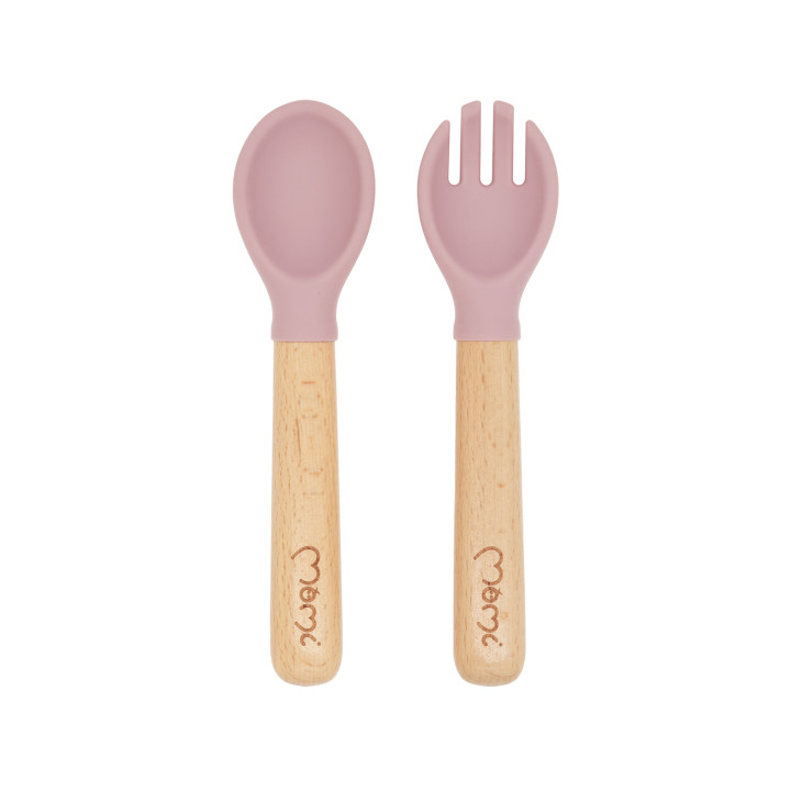 MoMi AMI Silikon-Geschirrset für Kinder ROSA