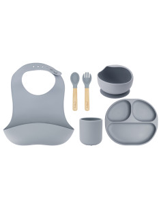 MoMi AMI silicone dish set for children GRAY