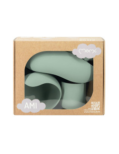 MoMi AMI silicone dish set for children GREEN 2