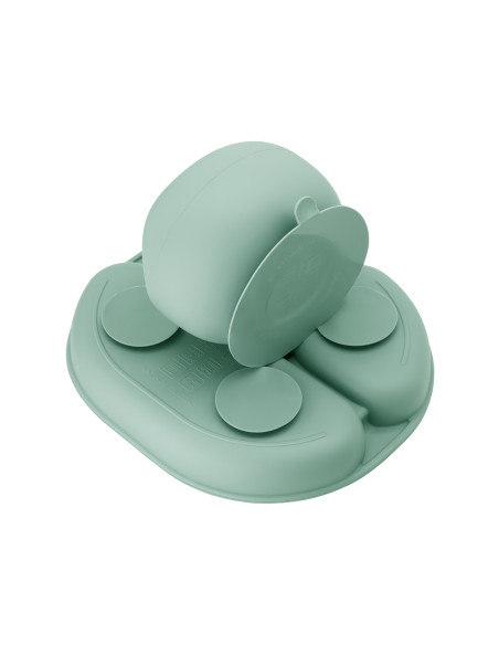 MoMi AMI silicone dish set for children GREEN