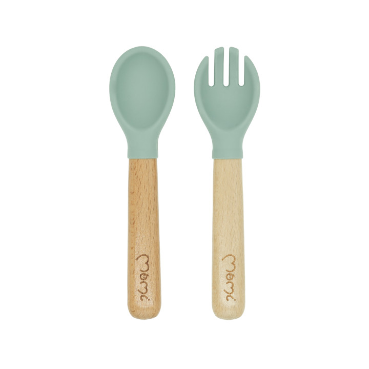 MoMi AMI silicone dish set for children GREEN