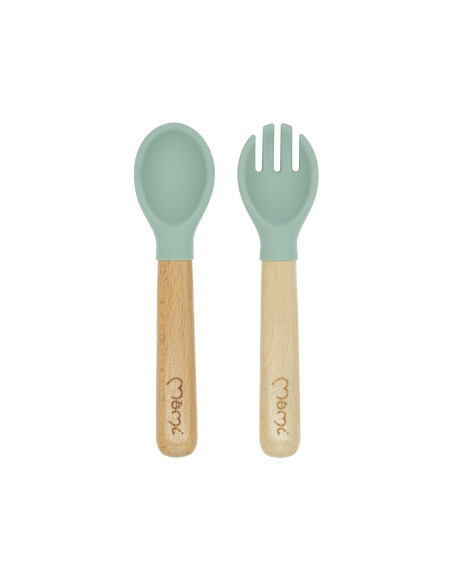 MoMi AMI silicone dish set for children GREEN