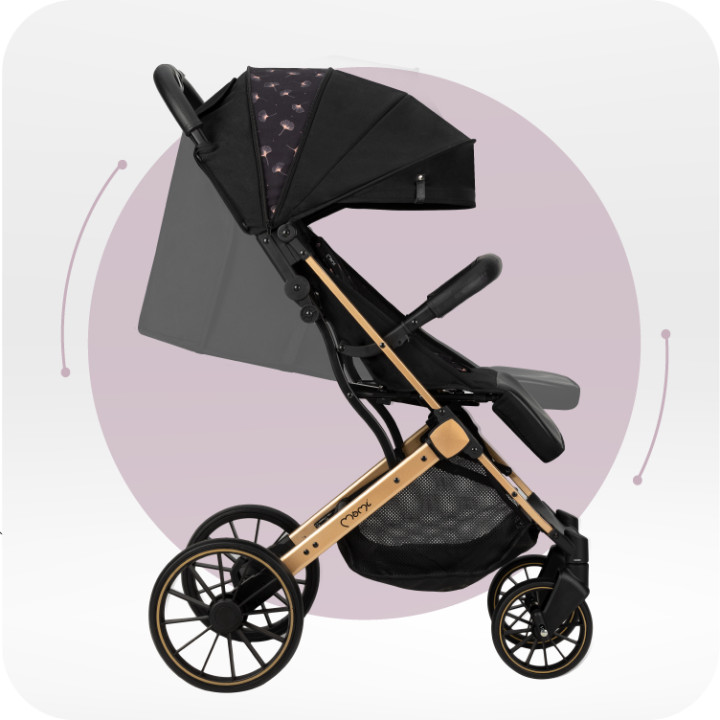 Wózek spacerowy MoMi ESTELLE PLUS LIGHT CZARNY