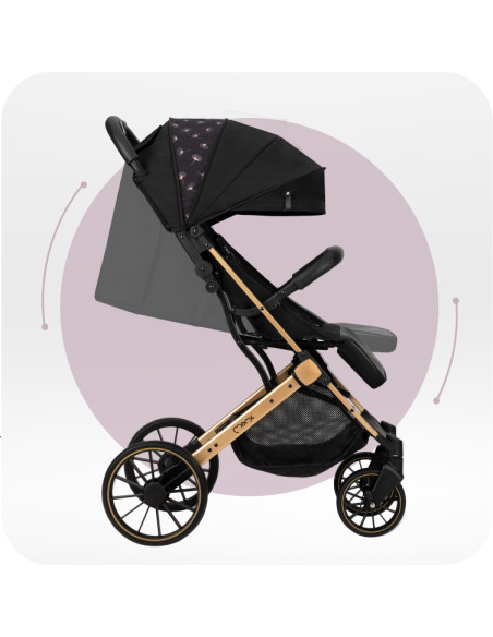 Wózek spacerowy MoMi ESTELLE PLUS LIGHT CZARNY