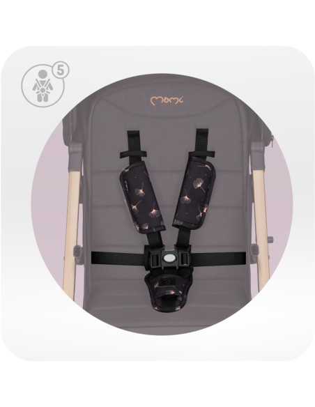 Wózek spacerowy MoMi ESTELLE PLUS LIGHT CZARNY