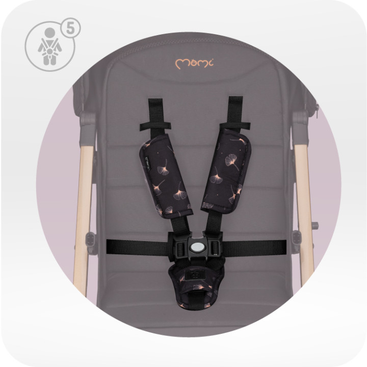 Wózek spacerowy MoMi ESTELLE PLUS LIGHT CZARNY