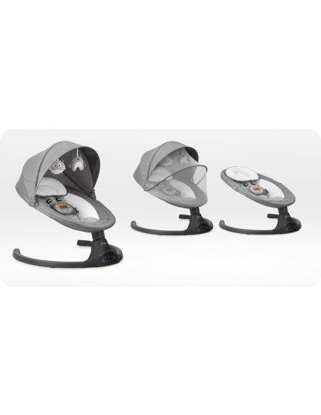 MoMi KENANI bujaczek elektryczny z modułem Bluetooth CIEMNO-SZARY