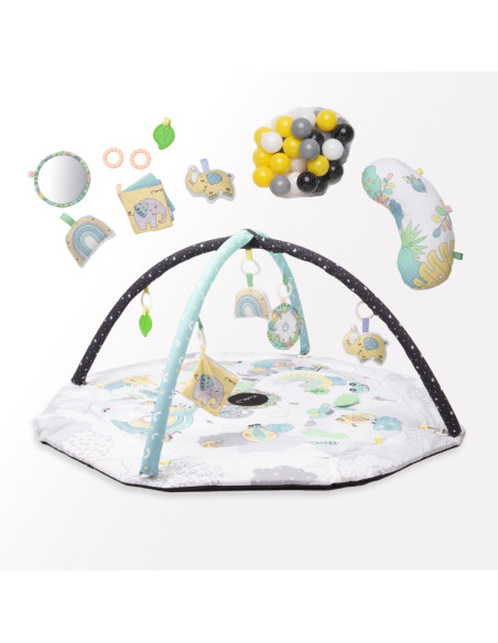 MoMi DAY&NIGHT 3w1 dwustronna mata, basen z piłkami