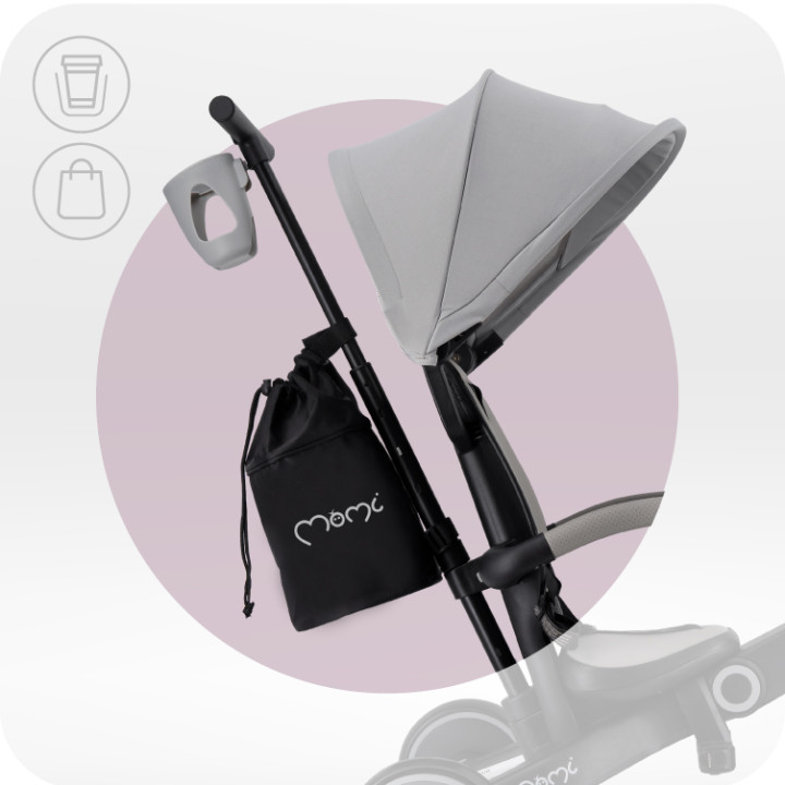 MoMi SOLIVIA Kinderdreirad 4in1 GRAU