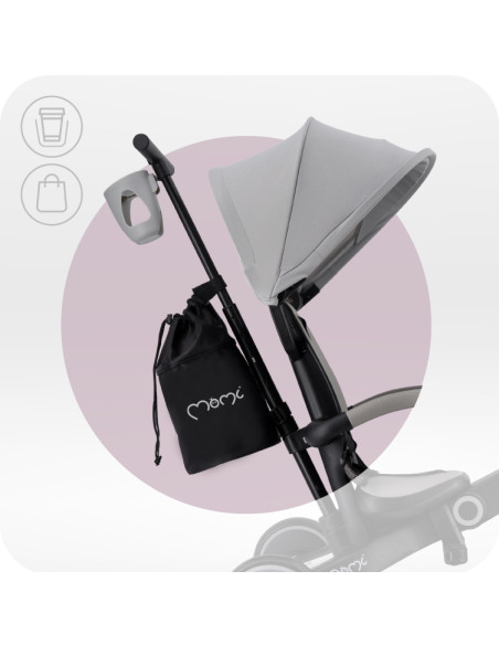 MoMi SOLIVIA Kinderdreirad 4in1 GRAU