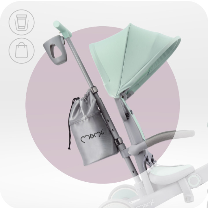 MoMi SOLIVIA Kinderdreirad 4in1 GRÜN