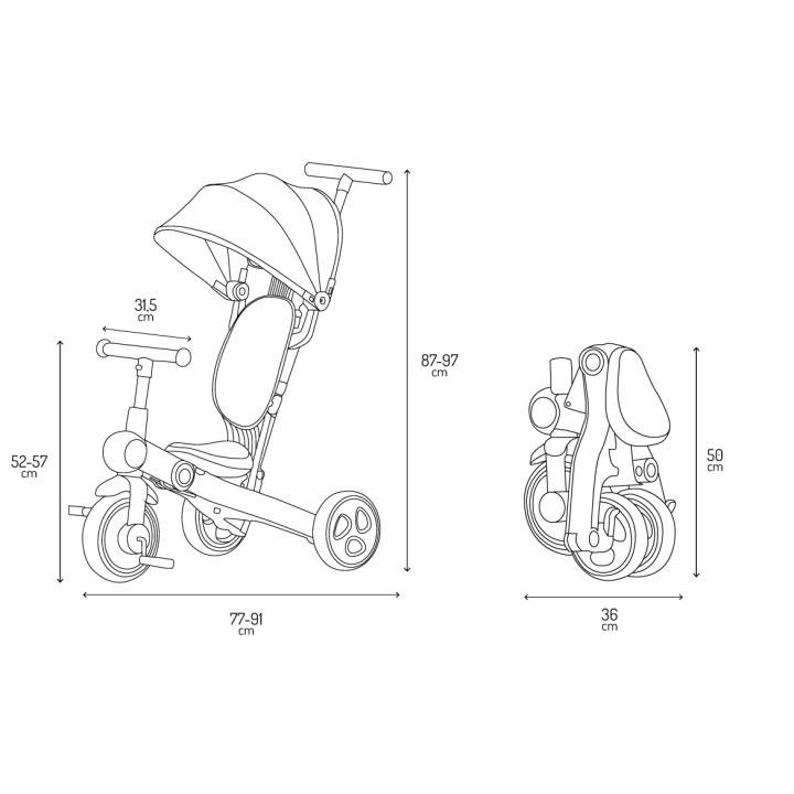 MoMi SOLIVIA 4in1 Tricycle GREEN