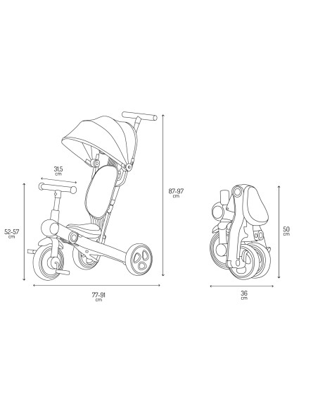MoMi SOLIVIA 4in1 Tricycle GREEN