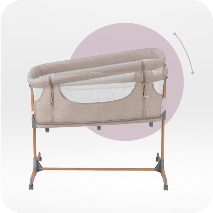 MoMi SMART BED łóżeczko dostawne 4w1 BEŻOWE