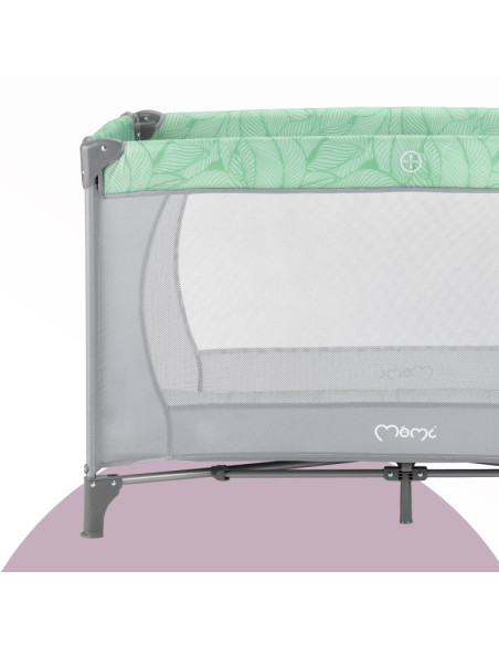 MoMi BELOVE łóżeczko turystyczne - torba do transportu w zestawie! ZIELONE