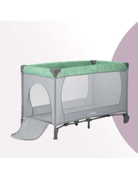 MoMi BELOVE łóżeczko turystyczne - torba do transportu w zestawie! ZIELONE