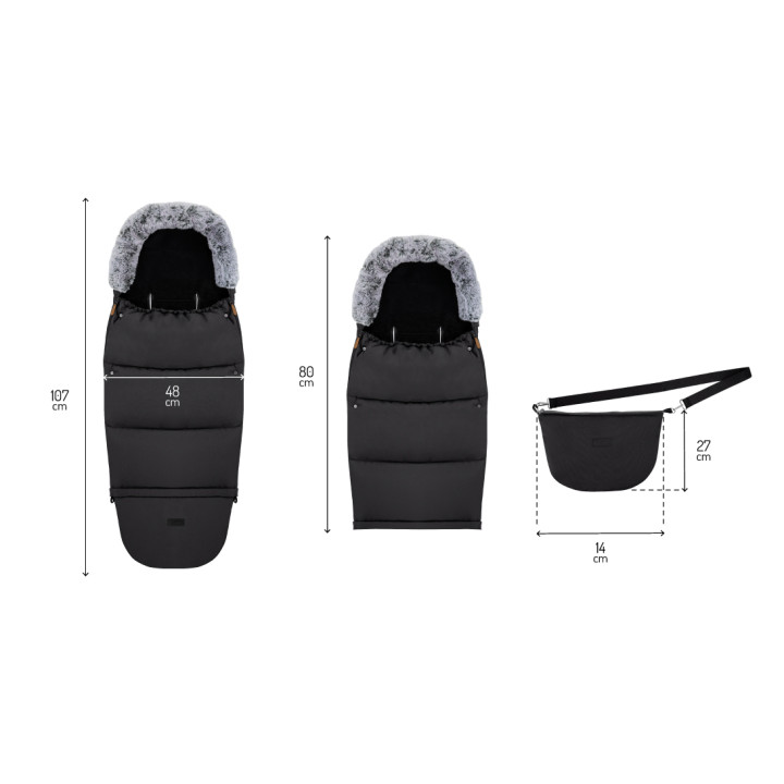MoMi Footmuff 2in1 BLACK