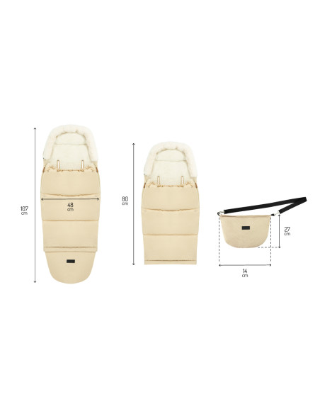 MoMi Footmuff 2in1  BEIGE