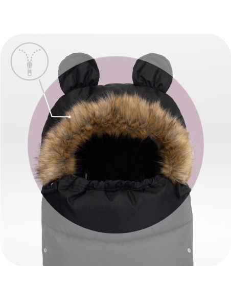 MoMi  COZY śpiworek do wózka CZARNY