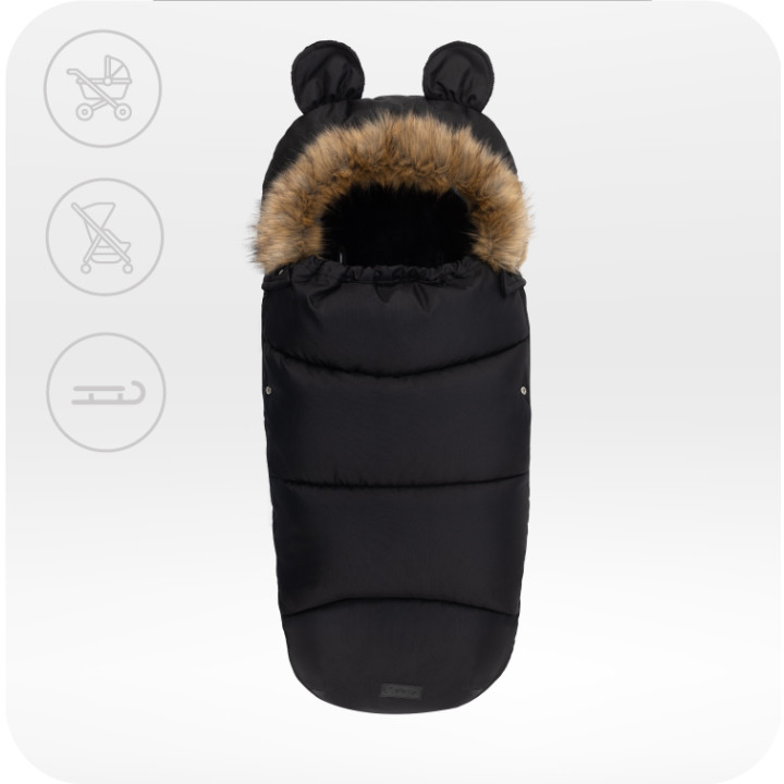 MoMi  COZY śpiworek do wózka CZARNY