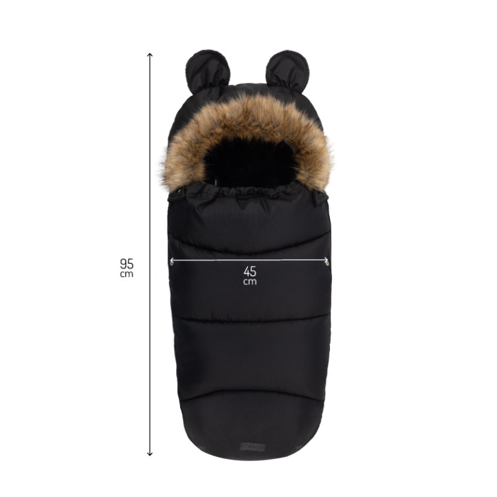 MoMi  COZY śpiworek do wózka CZARNY